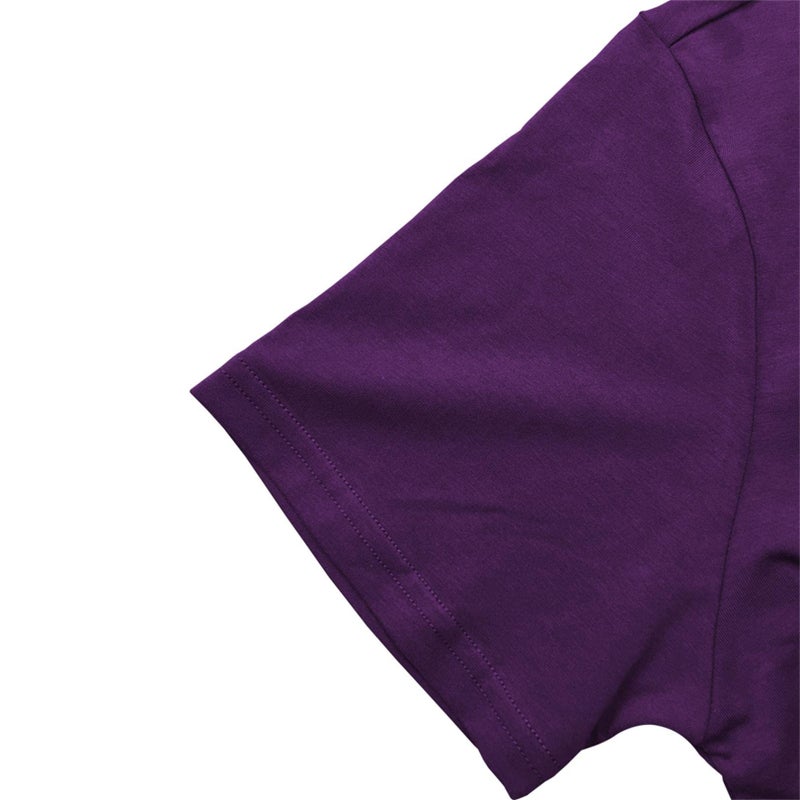 LOOKFACE Women Novelty Tees Cute Graphic Tops Purple Large - Image 2